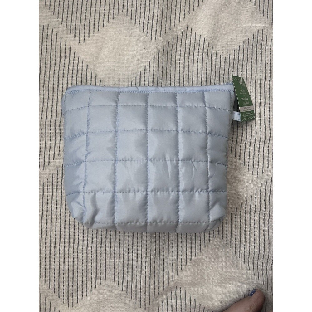 New Puffy Light Blue Makeup Bag Travel Pouch